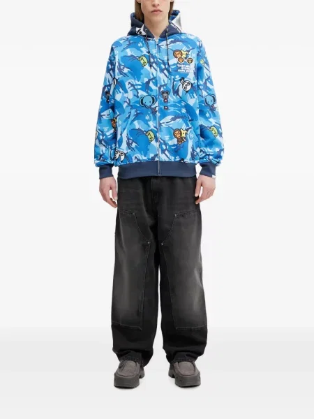 Bluza z kapturem dziecięca Aape By A Bathing Ape niebieska