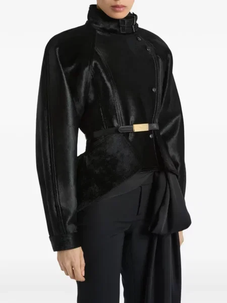 Geanta de piele Balmain negru