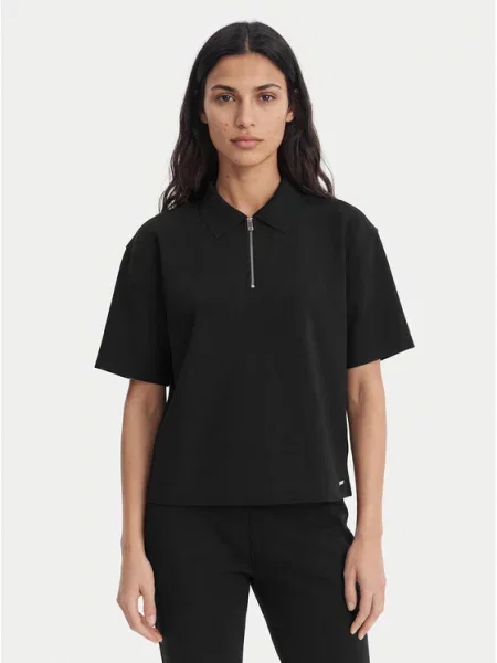 Calvin Klein Тениска с яка и черен