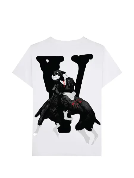 Tricou Vlone cu imagine cu decolteu rotund alb