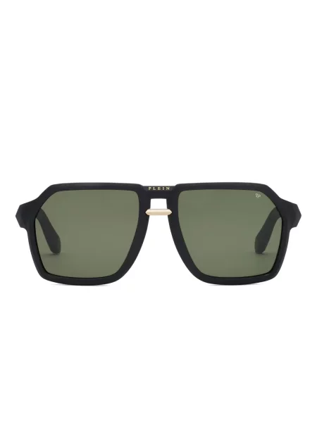 Ochelari de soare Philipp Plein Eyewear cu imprimeu geometric negru