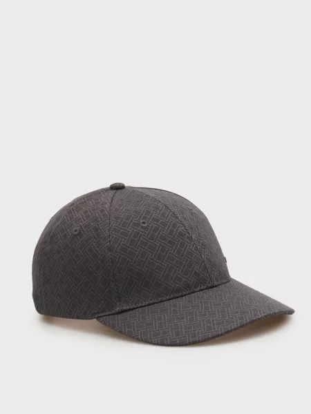 Жаккардовая кепка Tommy Hilfiger черная