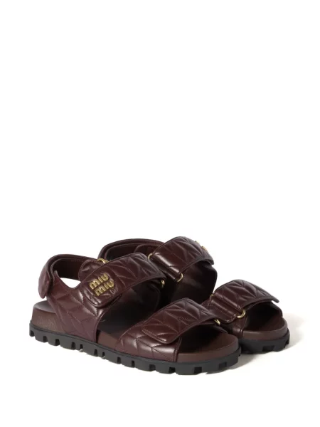 Sandale Miu Miu din piele maro