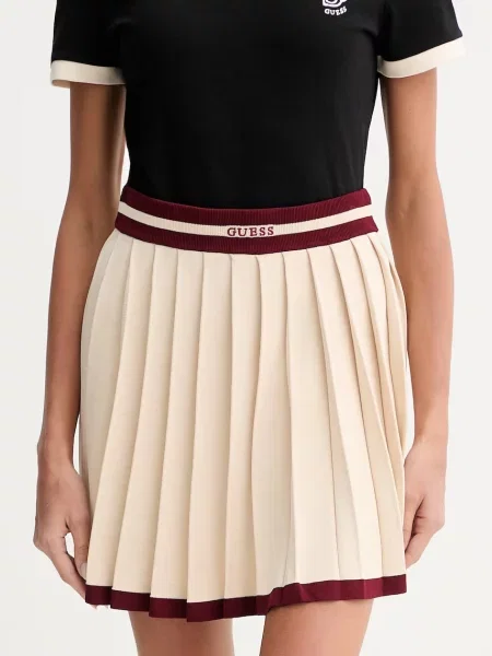 Guess spódnica plisowana GABRY beżowa