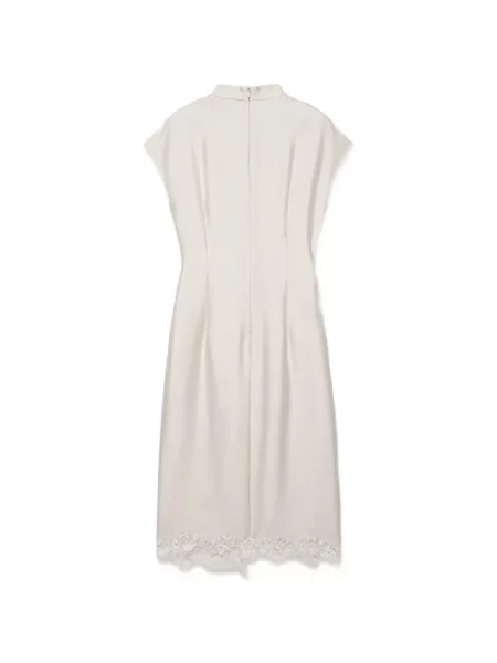 Rochie midi Shanghai Tang de mătase alb