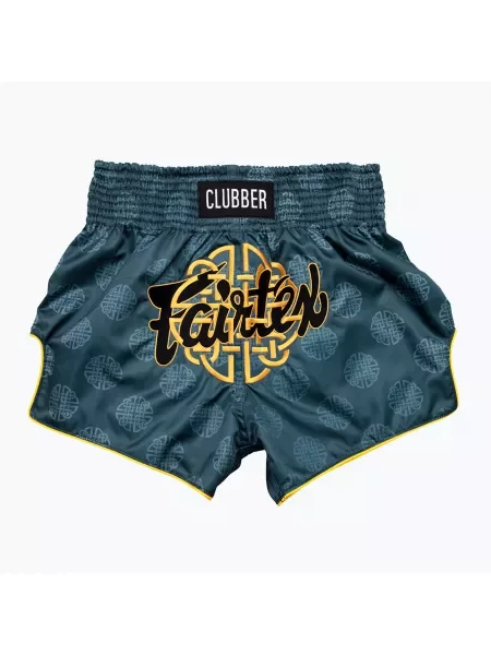 Spodenki treningowe Fairtex Muay Thai Shorts "Clubber" pacific green zielone