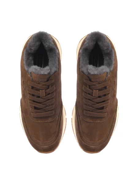 Sneakersy Baldinini zamszowe brązowe