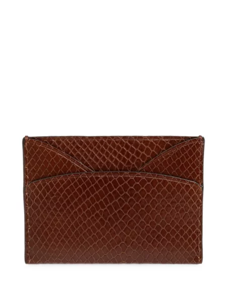 Gyvatės rašto piniginė Tory Burch be kulniuko ruda