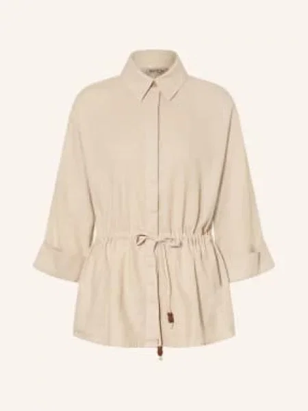 Cartoon Płaszcz Z Lnu beige beżowy