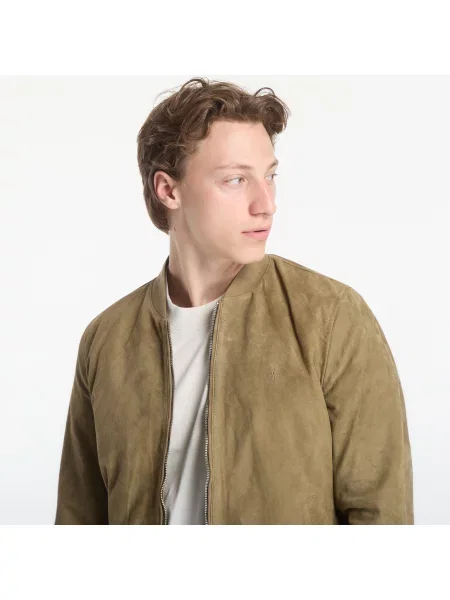 Яке AllSaints Morten Suede Bomber Olive Green M зелено