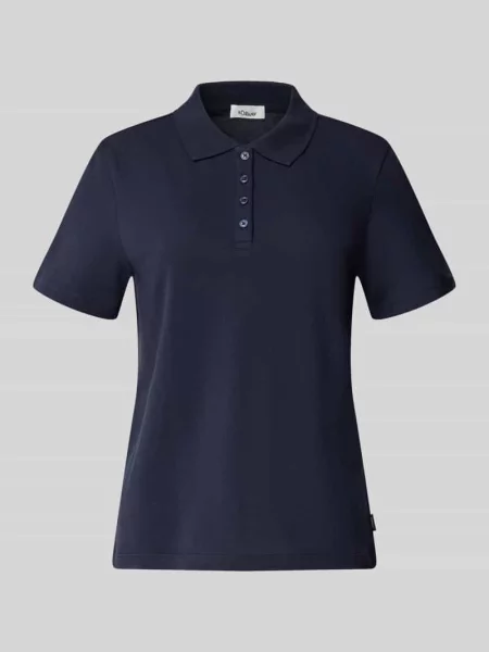 Koszulka polo o kroju regular fit z mieszanki bawełny S.oliver Red Label niebieska