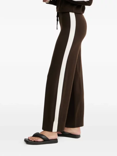 Pantaloni From Future cu dungi alergare maro