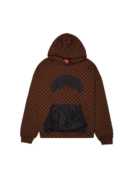 Bluza z kapturem Sprayground brązowa