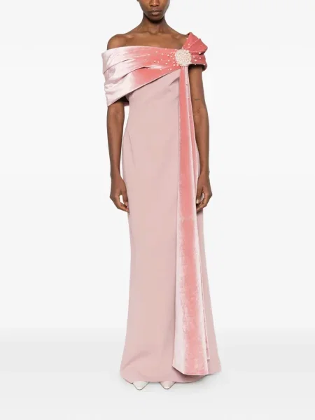 Rochie maxi Jean-louis Sabaji drapată de costum roz
