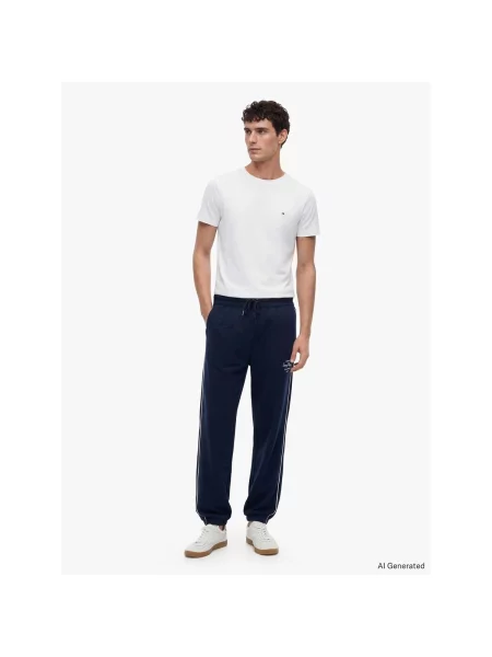 Nohavice Tommy Hilfiger modrá