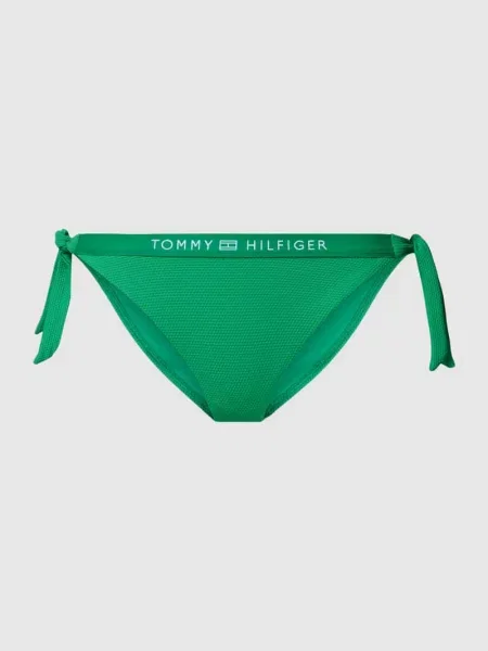 Figi bikini z nadrukiem z logo Tommy Hilfiger zielony