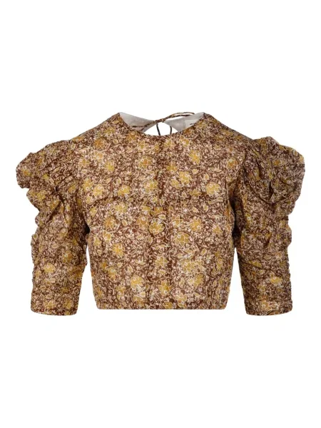 Bluză Marant Etoile cu model floral cu imagine maro