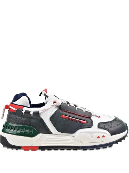 Sneakerși Polo Ralph Lauren din piele slip-on în carouri alb