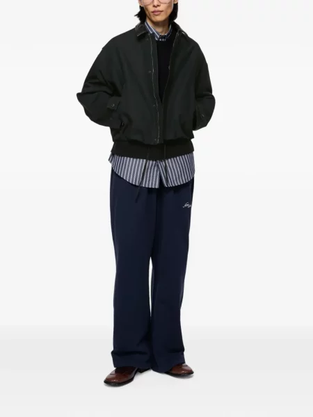 Gulerat geanta de piele Acne Studios negru