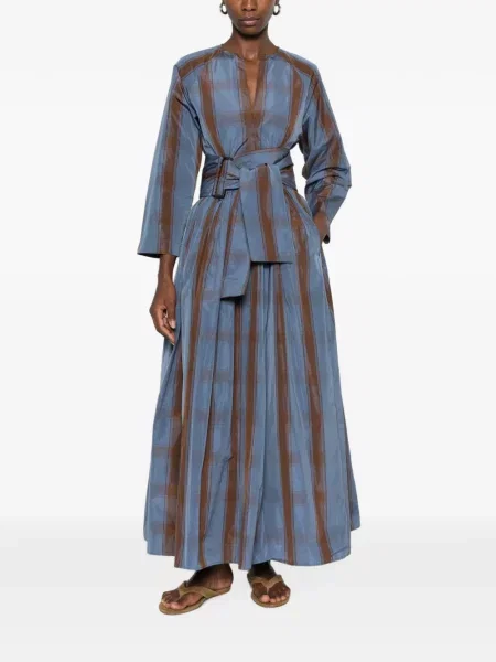 Rochie maxi Co.go în carouri cu imagine albastru