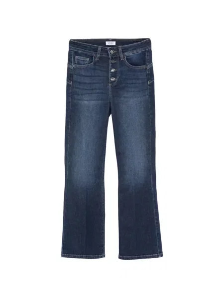 Jeansy dzwony Liu Jo o krotszym kroju dzwony niebieskie