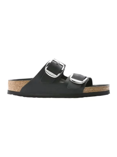 Birkenstock Klapki Arizona Big Buckle Leoi schwarz czarne
