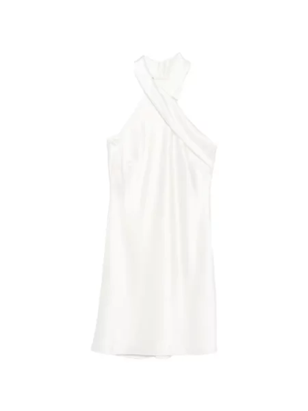 Rochie mini Galvan London din satin alb