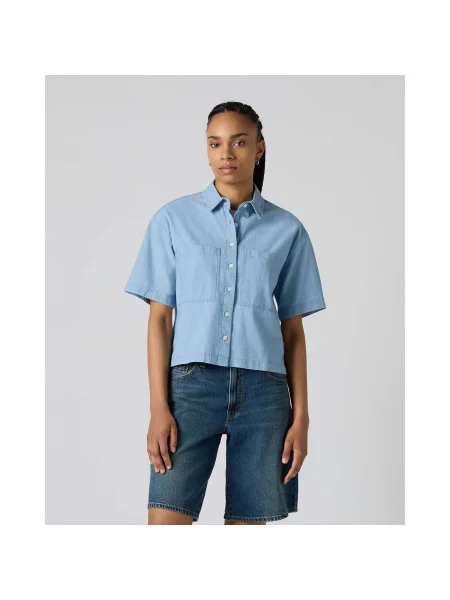 Košeľa Levi's orezané modrá