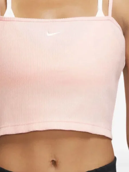 Krótka podkoszulka Nike z dżerseju w paski zielona