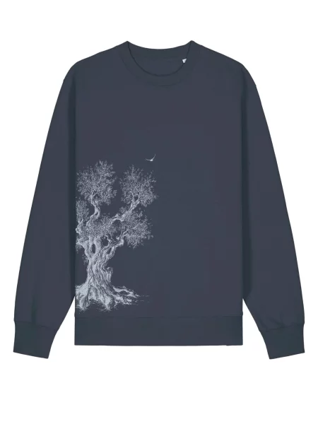 Life-Tree Tréning póló Sweater Organic Olive Tree antracit olajbogyó
