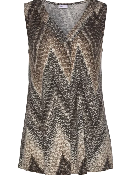 LASCANA Top crem / maro negru