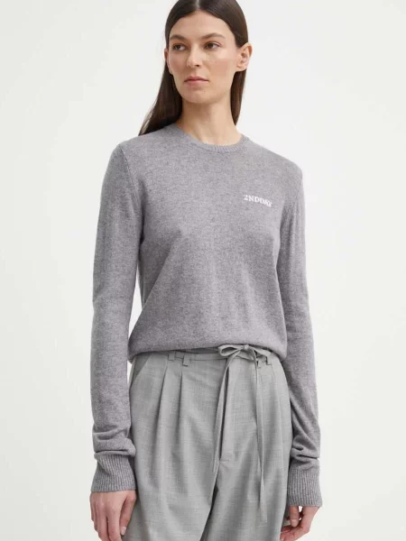 Pulover s dodatkom vune Lance TT Soft Wool Blen za žene lagani siva