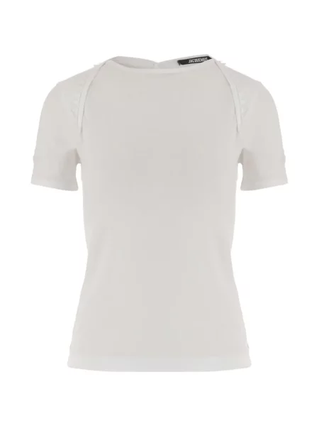 Tricou Jacquemus cu volane alb