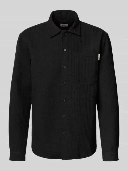 Kurtka koszulowa o kroju regular fit z kołnierzykiem typu kent model ‘Chen’ Redefined Rebel czarna