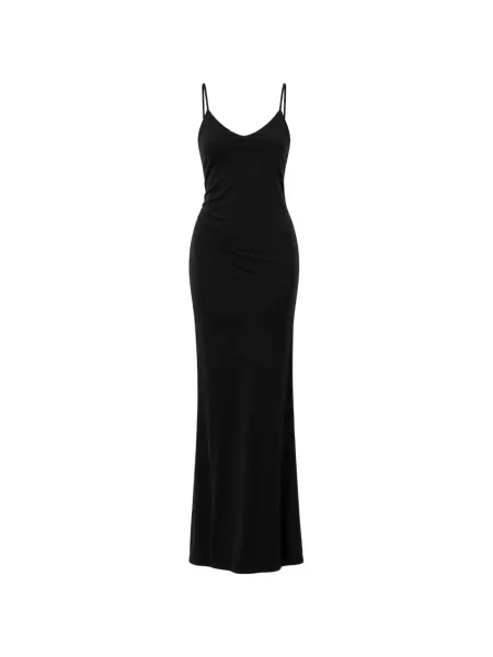 Rochie maxi Frank Lyman fără mâneci cu volane negru