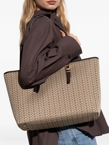 Kožené malé kotníkové boty Michael Michael Kors hnědé