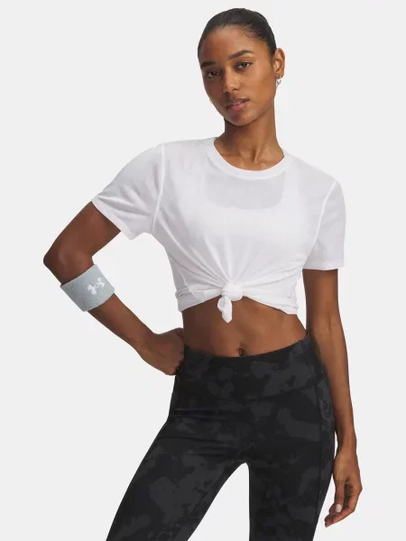 Tricou Under Armour din jacard alb