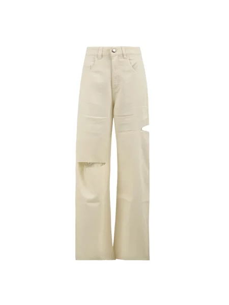 Szerokie jeansy Icon Denim białe