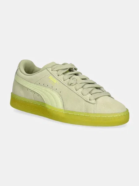 Велурени маратонки Puma Suede Classic Translucent зелено