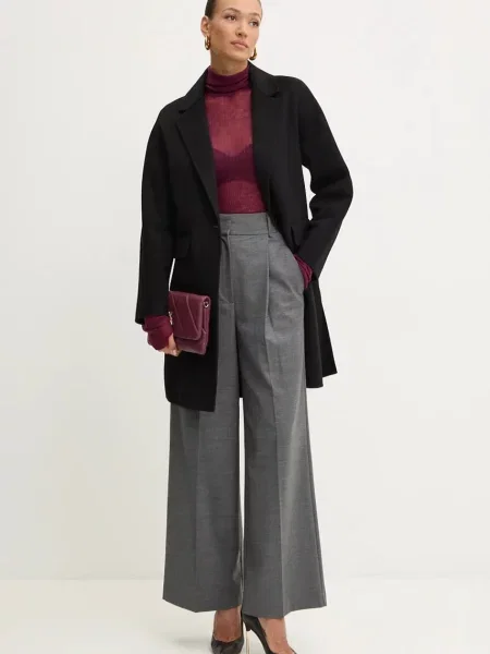 Patrizia Pepe palton de lana negru