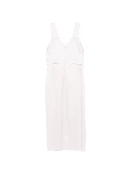 Rochie maxi Toteme cu decolteu în V de costum roz