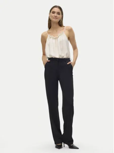 Vero Moda Kalhoty z materiálu Maya Straight Fit černá