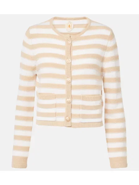 Cardigan Jardin Des Orangers de lână alb