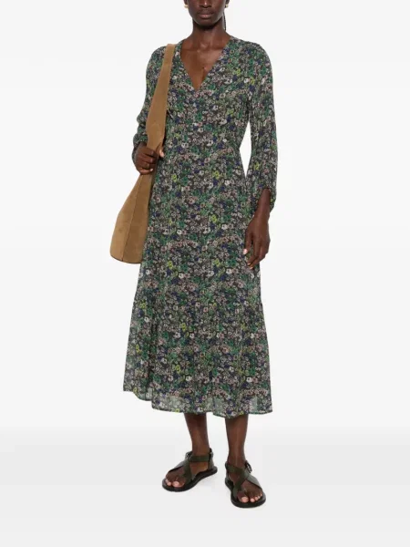 Rochie midi Marc O'polo cu model floral cu imagine maro