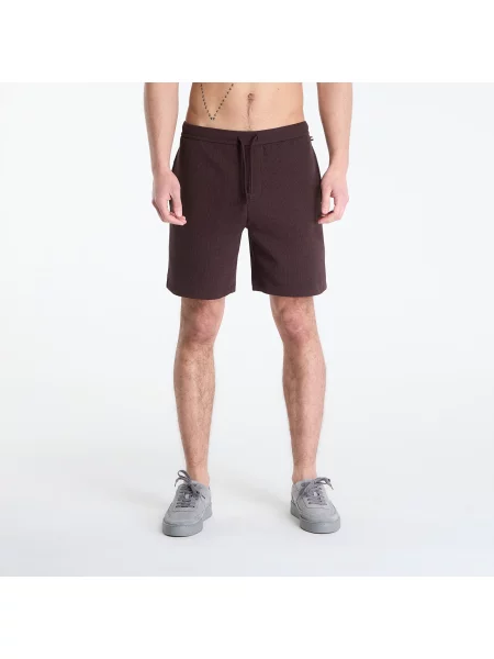 Šortky Hugo Boss Pyjama Shorts With Embroidered Logo Dark Brown M hnědé