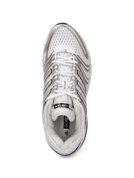 Decupat geacă Adidas cu glugă cu model piele de șarpe alb