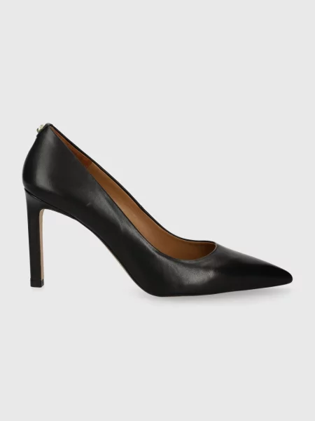 Pantofi cu toc Boss din piele negru