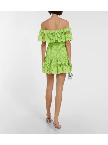 Rochie Self-portrait din dantelă verde