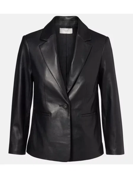 Sacou Vince din piele negru