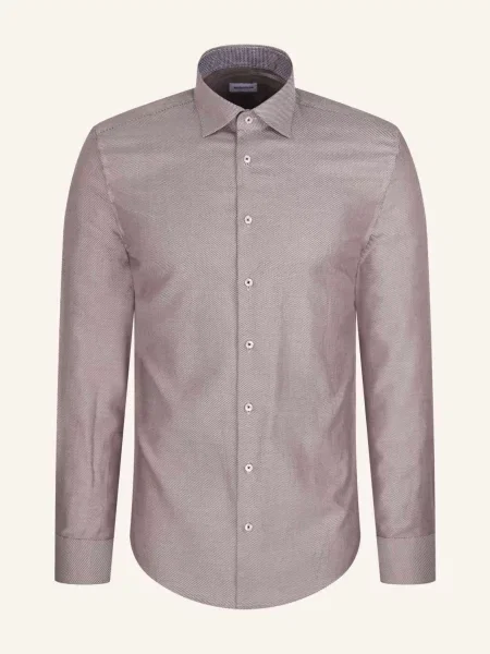 Seidensticker Koszula Biznesowa O Kroju Slim Fit braun brązowa